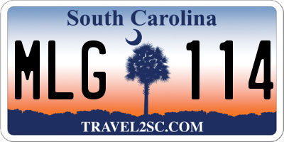 SC license plate MLG114