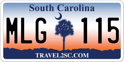 SC license plate MLG115