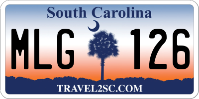 SC license plate MLG126