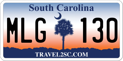 SC license plate MLG130