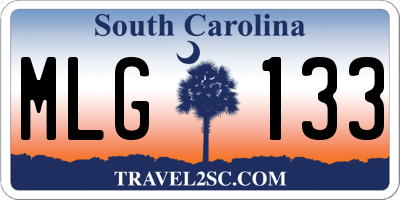 SC license plate MLG133
