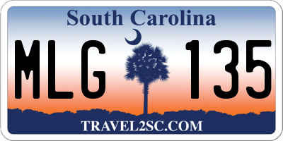 SC license plate MLG135