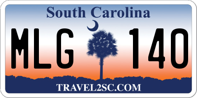 SC license plate MLG140