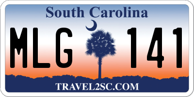 SC license plate MLG141