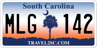 SC license plate MLG142