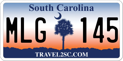 SC license plate MLG145
