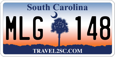 SC license plate MLG148