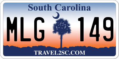 SC license plate MLG149