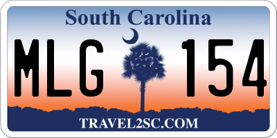 SC license plate MLG154