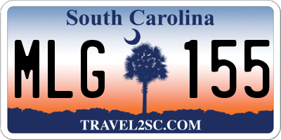 SC license plate MLG155