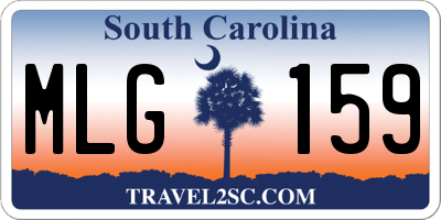 SC license plate MLG159