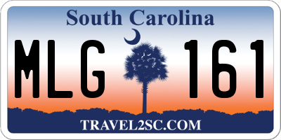 SC license plate MLG161