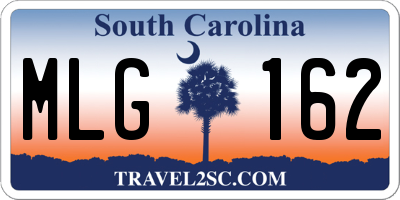 SC license plate MLG162