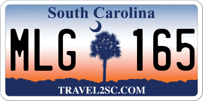 SC license plate MLG165