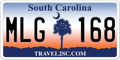 SC license plate MLG168