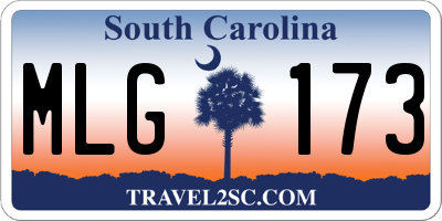 SC license plate MLG173