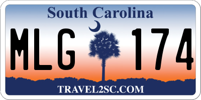 SC license plate MLG174