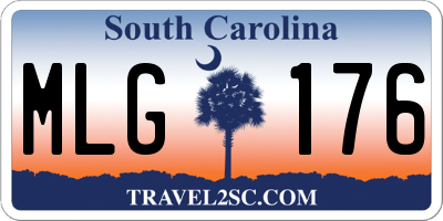 SC license plate MLG176