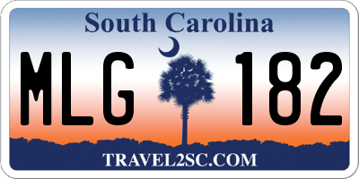 SC license plate MLG182