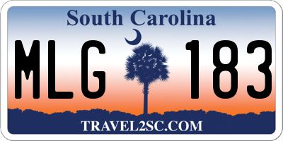 SC license plate MLG183