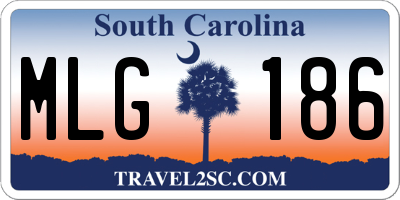 SC license plate MLG186