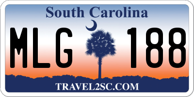 SC license plate MLG188