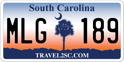 SC license plate MLG189