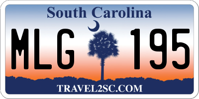 SC license plate MLG195