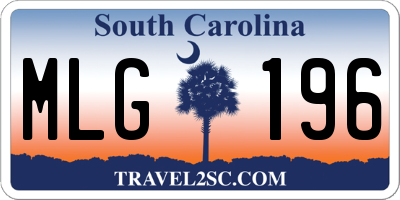 SC license plate MLG196