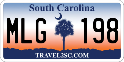 SC license plate MLG198
