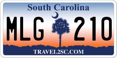 SC license plate MLG210