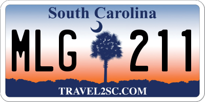 SC license plate MLG211