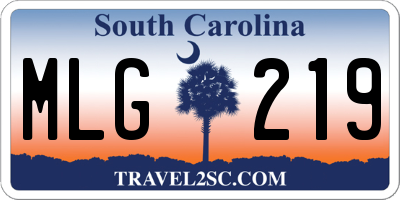 SC license plate MLG219