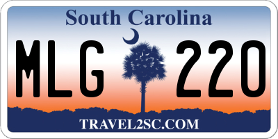 SC license plate MLG220