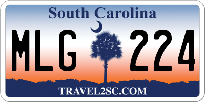 SC license plate MLG224