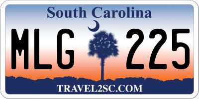 SC license plate MLG225