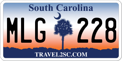 SC license plate MLG228