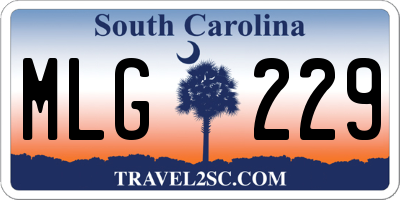 SC license plate MLG229
