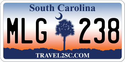 SC license plate MLG238