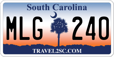 SC license plate MLG240