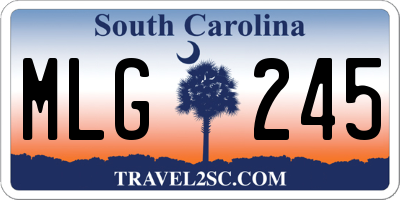 SC license plate MLG245
