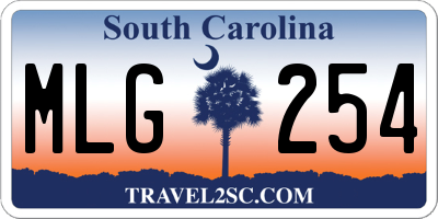 SC license plate MLG254