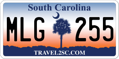 SC license plate MLG255