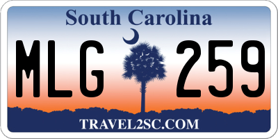 SC license plate MLG259