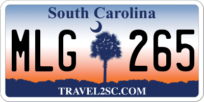 SC license plate MLG265