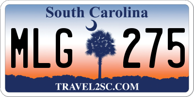SC license plate MLG275