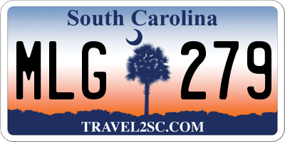 SC license plate MLG279