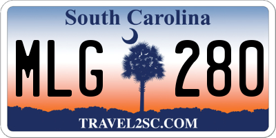 SC license plate MLG280