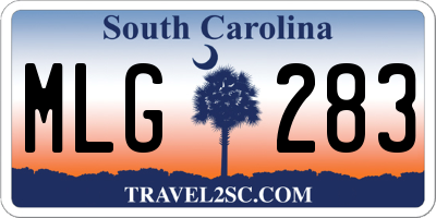 SC license plate MLG283