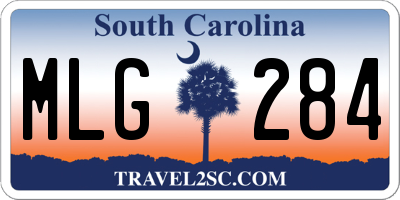 SC license plate MLG284